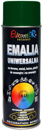 Farba uniwersalna zielony jodłowy połysk w sprayu RAL 6009 o pojemności 400 ml EC