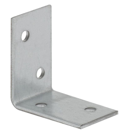 Łącznik budowlany kątowy ciesielski KM0 o wymiarach 40 x 40 x 25 mm 