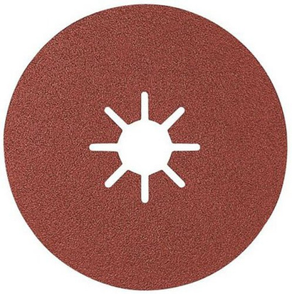 Tarcza krążek fibrowy szlifierski do metalu i drewna Bosch o średnicy 180 x 22,23 i ziarnistości G80 R444