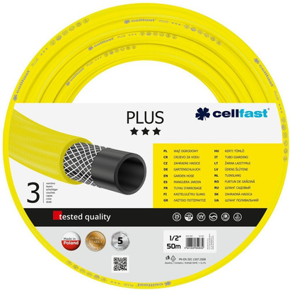 Wąż ogrodowy Cellfast Plus o średnicy 1/2" i długości 50 m 10-201