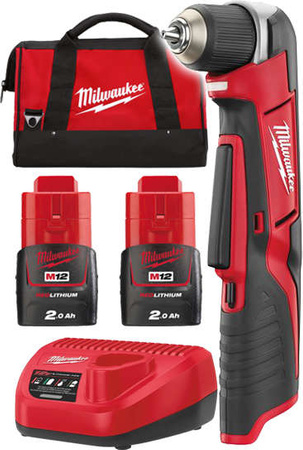 Wiertarko-wkrętarka akumulatorowa kątowa 12V Milwaukee C12 RAD-202B