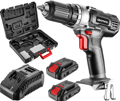 Wkrętarka akumulatorowa Energy+ 18V + akumulator 2 x 2,0Ah + walizka Graphite 58G006-SET2